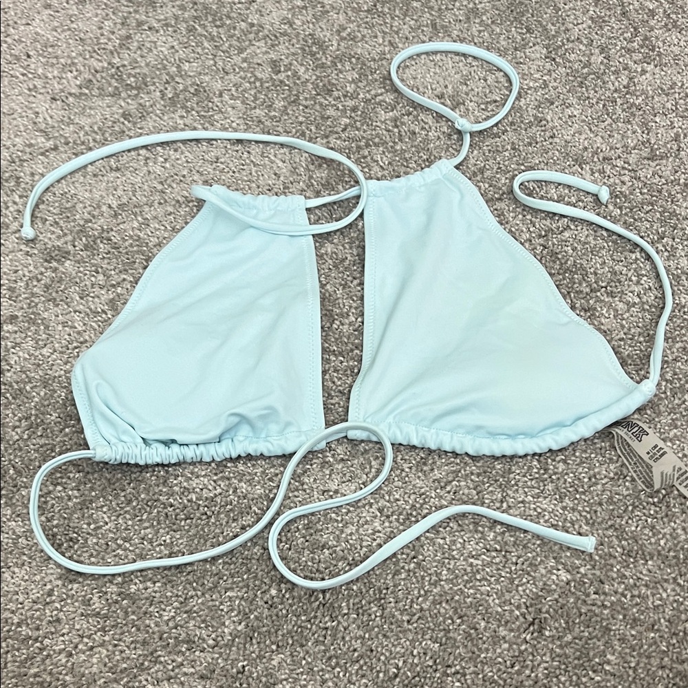 PINK Victoria's Secret Light Blue Bikini Top